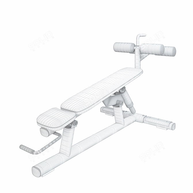 Versatile Adjustable Ab Bench | Life Fitness 3D model image 3