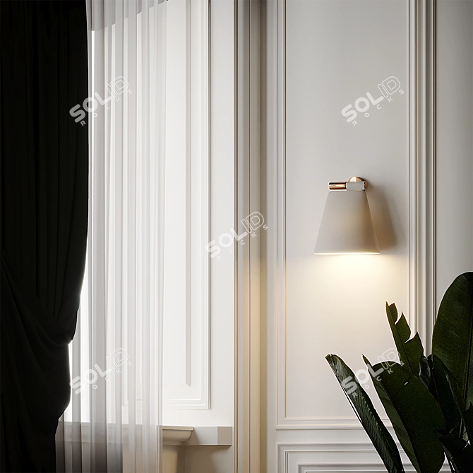  Elegant B.LUX Cone Wall Sconce 3D model image 3