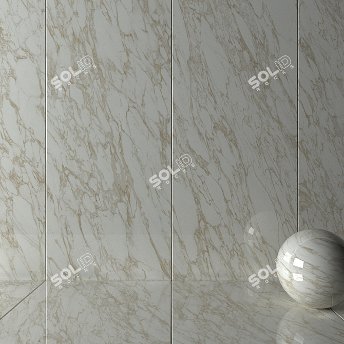 Marvel Royal Calacatta Wall Tiles 3D model image 2