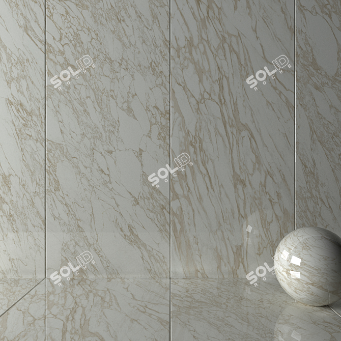 Luxurious Royal Calacatta Wall Tiles 3D model image 2