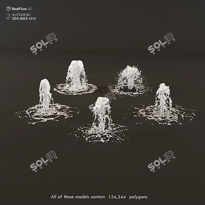 Ethereal Cascade Fountain 3D model image 1