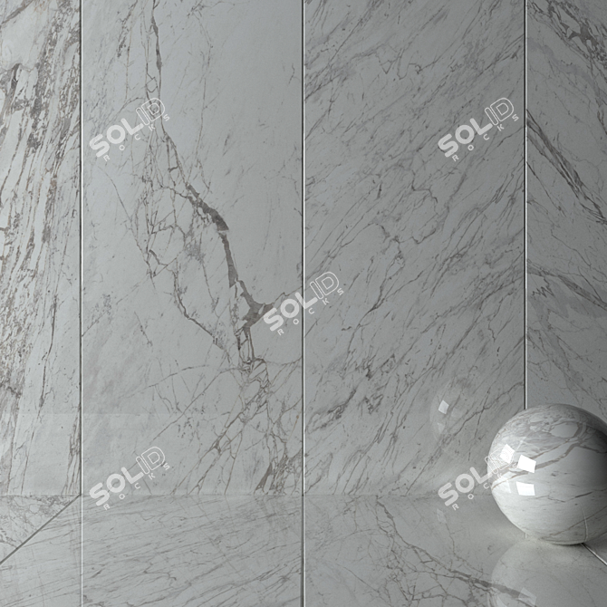 ATLAS MARVEL Statuario Select Wall Tiles 3D model image 2