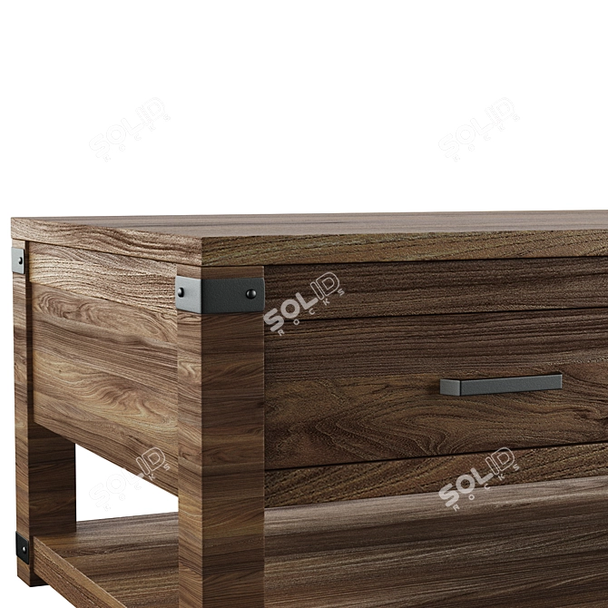 Title: High-Res Wood Table 3D model image 2