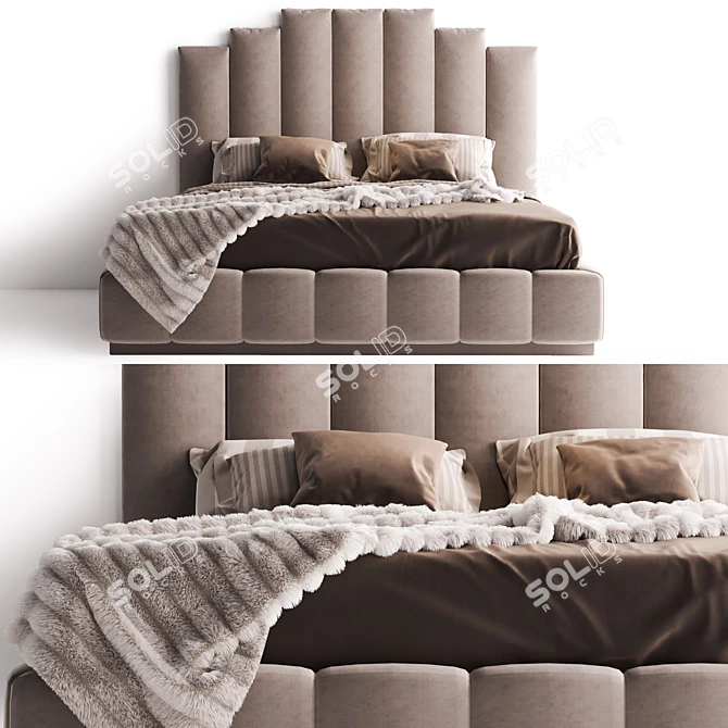 Elegant Daytona Lord Bed 3D model image 2