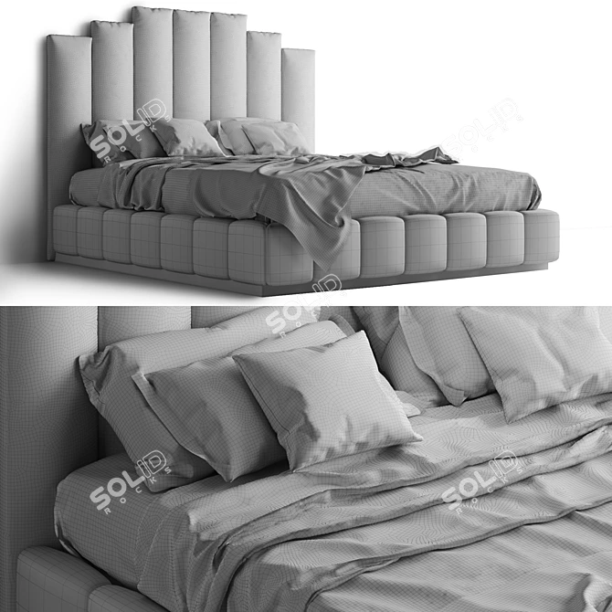 Elegant Daytona Lord Bed 3D model image 3