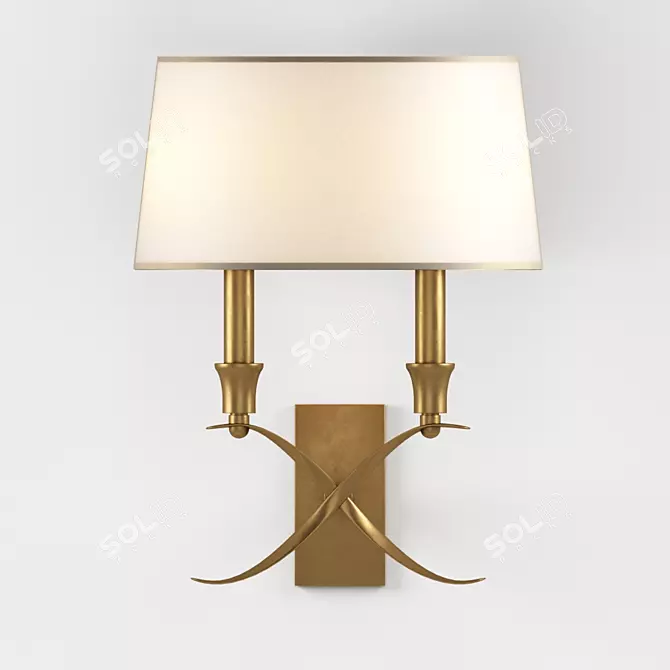 Modern Brass Table Lamp 3D model image 1