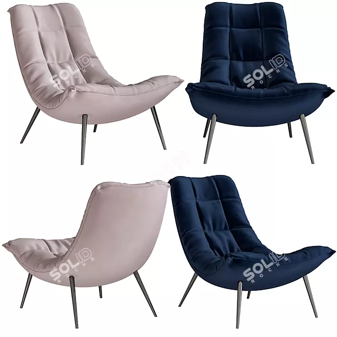 Lulea Armchairs: Stylish Comfort for Your Home 3D model image 1