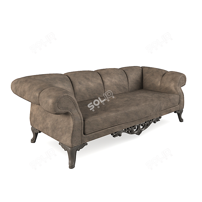 Modern Caprise Sofa with Texture & Vray Render - Designer Furniture 3D model image 1