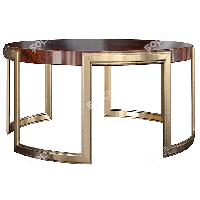 Decorus VALENCIA Circular Coffee Table 3D model image 1