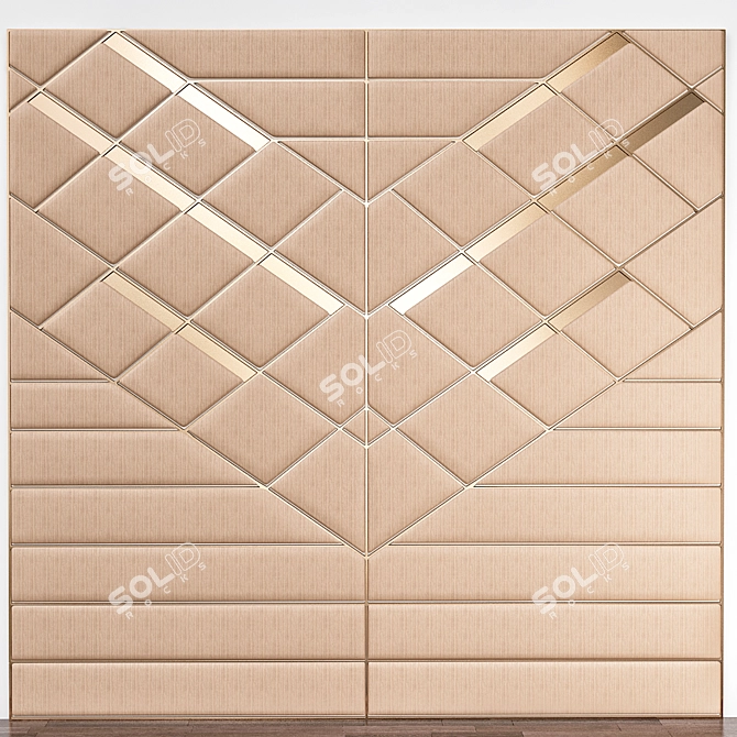 SleekWave 3D Wall Panel 3D model image 1