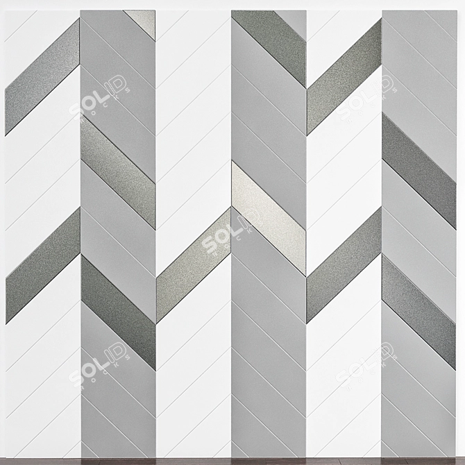 Versatile 3D Wall Panel: No. 5 3D model image 1