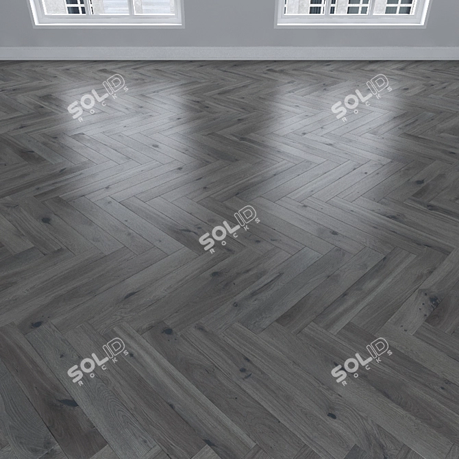 Gray Oak Parquet | Herringbone, Linear, Chevron 3D model image 2