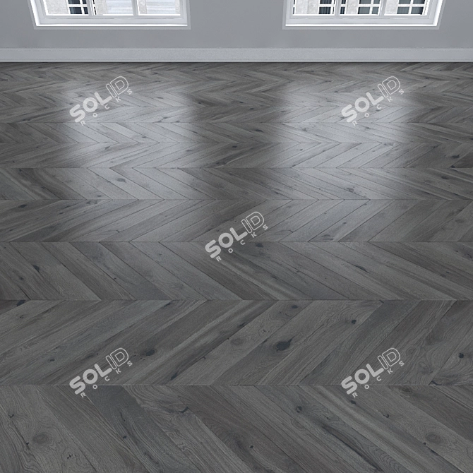 Gray Oak Parquet | Herringbone, Linear, Chevron 3D model image 3