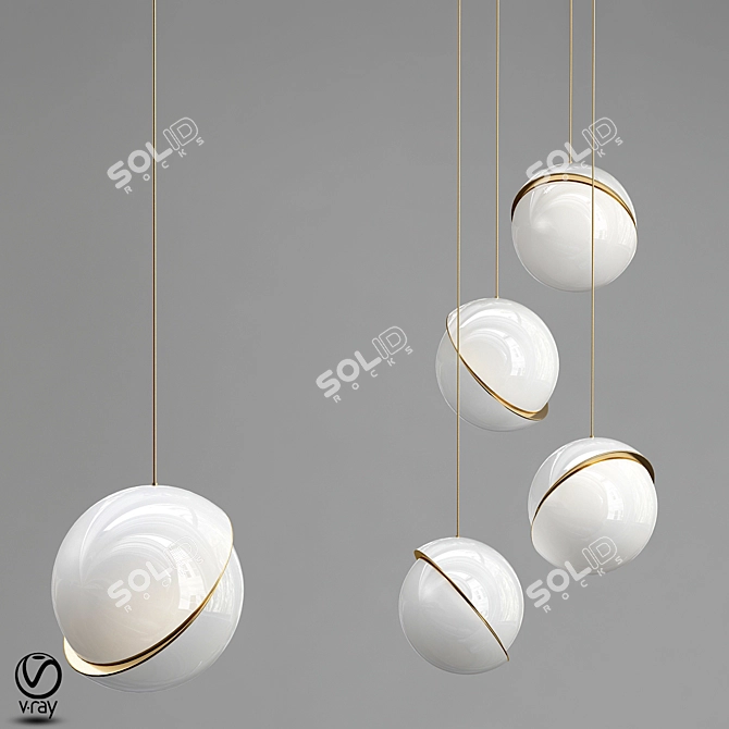 Illuminating Elegance: Chandelier Crescent Lee Broom 3D model image 1