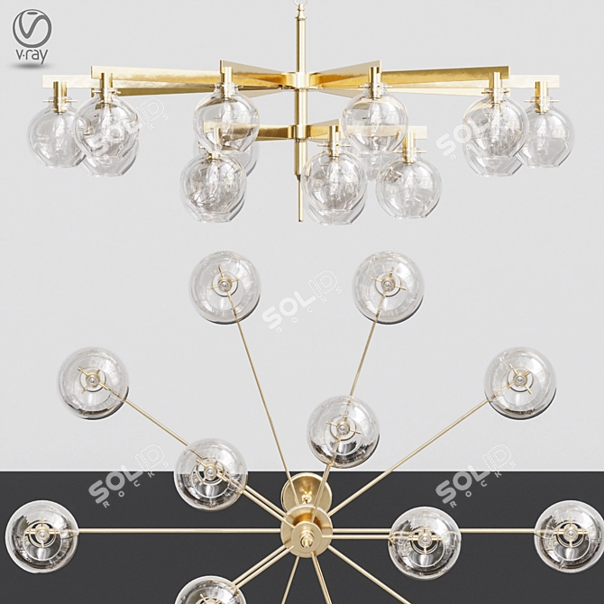 Carmella Globe Pendant: Elegant, Modern Lighting 3D model image 1