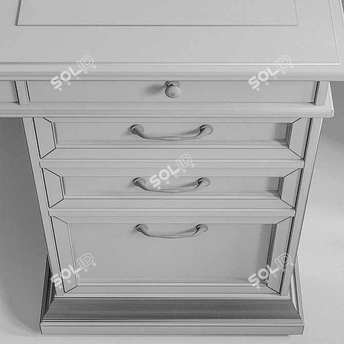 Mirandola Writing Desk: Custom Size, Italian Craftsmanship! 3D model image 3