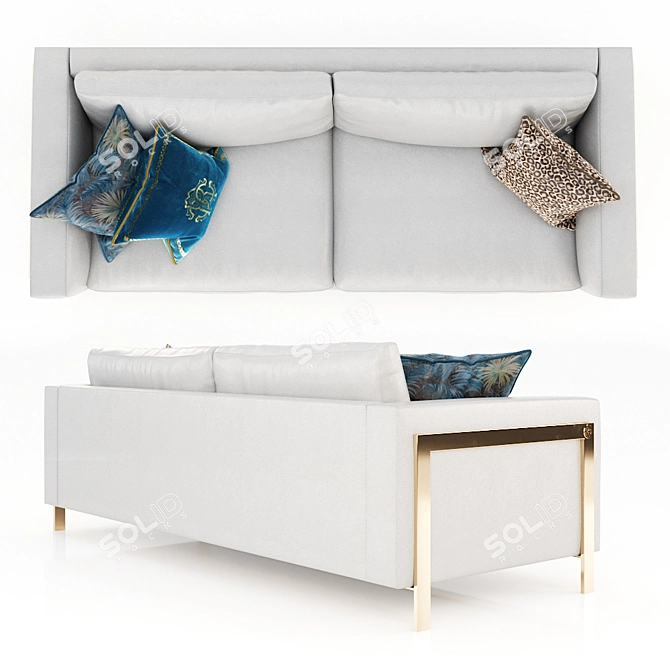 Roberto Cavalli Manhattan: Chic Luxury Sofa 3D model image 2