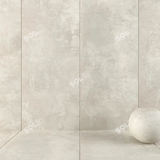 ATLAS Raw Pearl Wall Tiles 3D model image 1