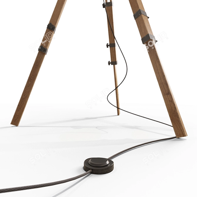 Modern Tripod Floor Lamp 3D model image 3