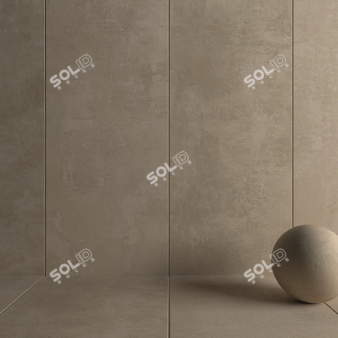 Raw Sand Wall Tiles: 4K UHD Multi-Texture 3D model image 3