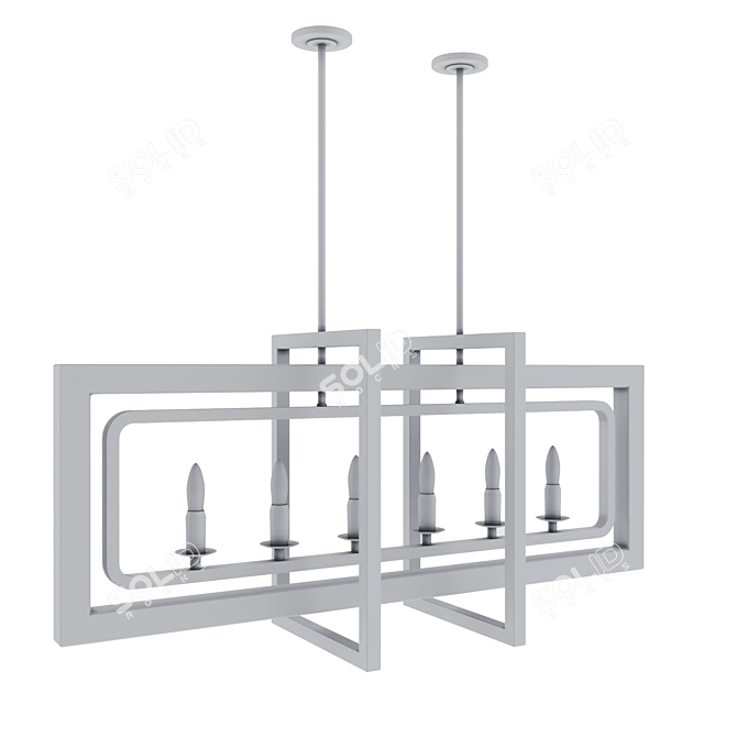 Rustic Island Lights: Distressed Elegance 3D model image 2