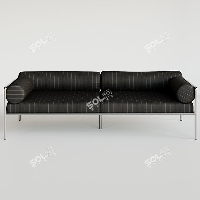 Neoclassic Oriental Elegance: Agra Sofa 3D model image 1