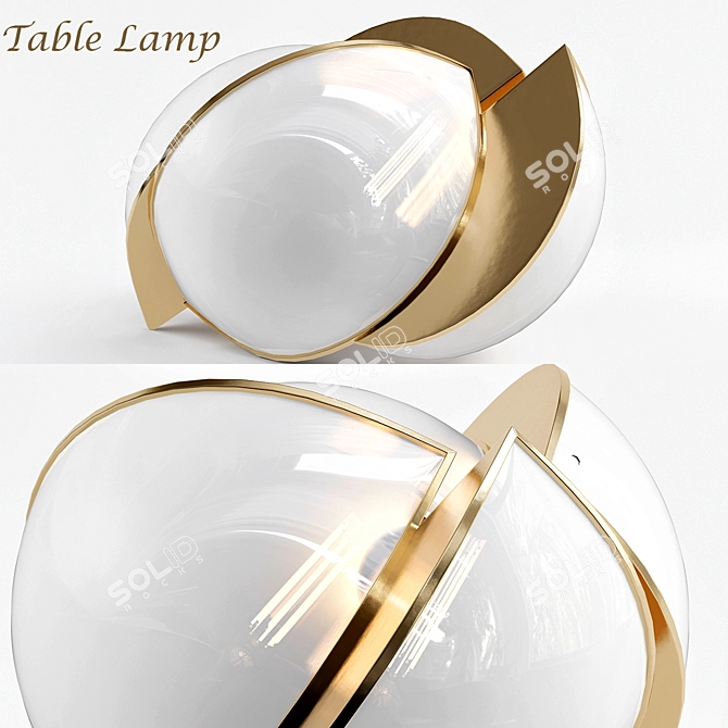 Sleek Acrylic Table Lamp 3D model image 1