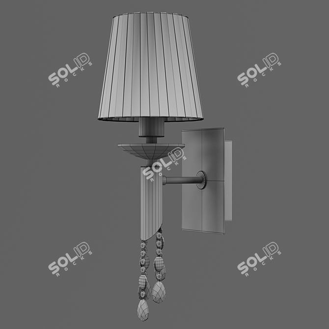 TIFFANY Sconce 3884: Elegant Cream & Bronze Wall Light 3D model image 2