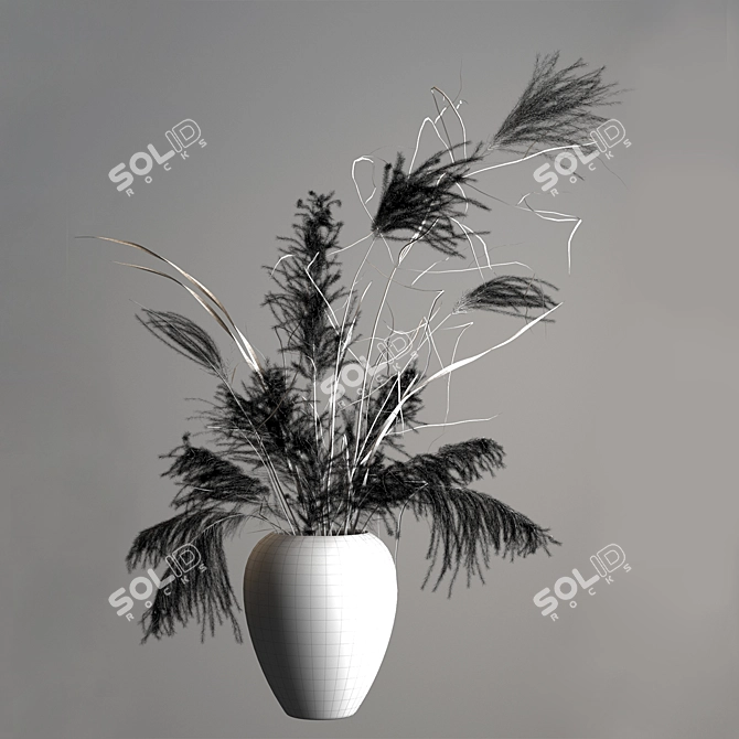 Delicate Dry Bouquet 3D model image 2