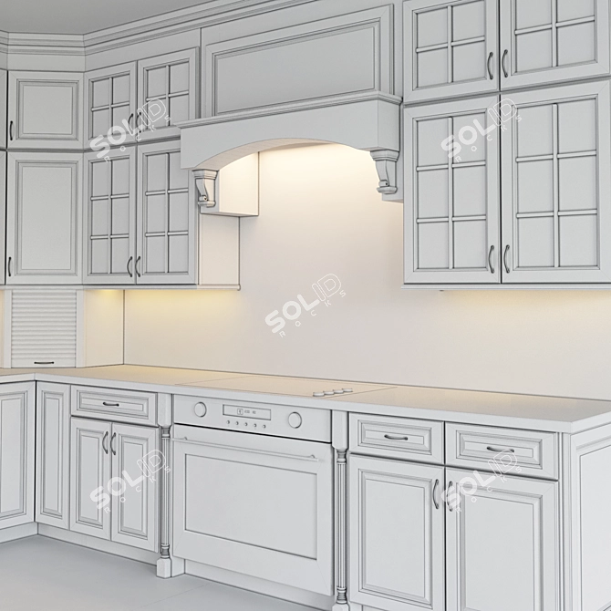 Title: Timeless Kitchen 3D model image 3