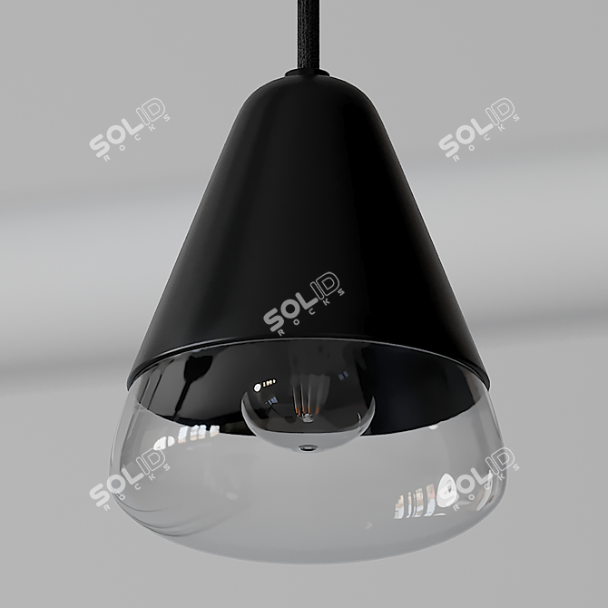 BROKIS Puro: Elegant Ceiling Spotlight 3D model image 2