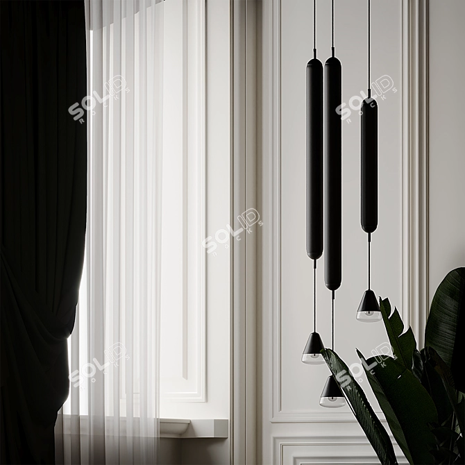 BROKIS Puro: Elegant Ceiling Spotlight 3D model image 4