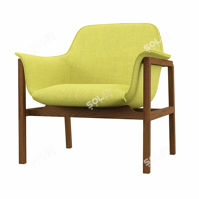 Elegant Miller Arm Chair 3D model image 1