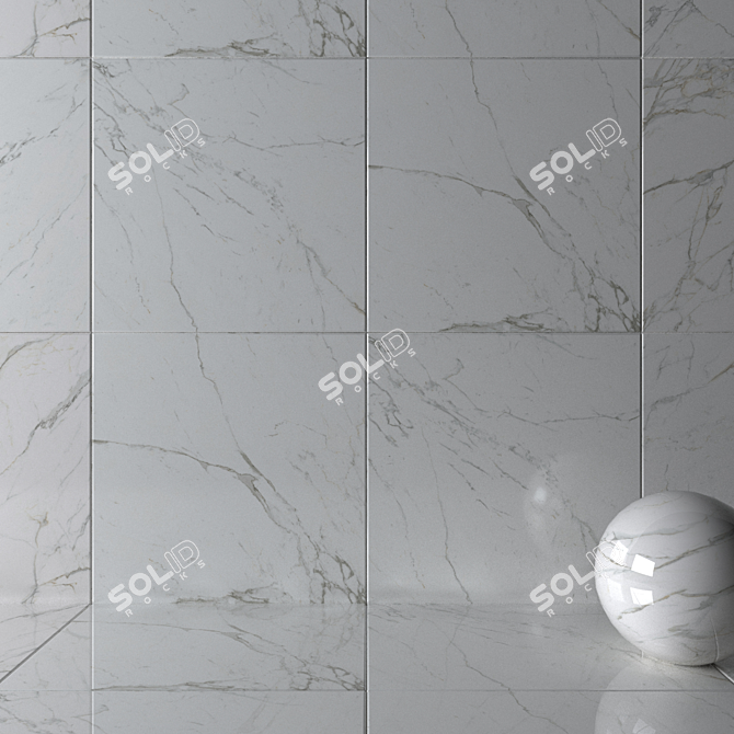 320 Calacatta Extra Wall Tiles 3D model image 2