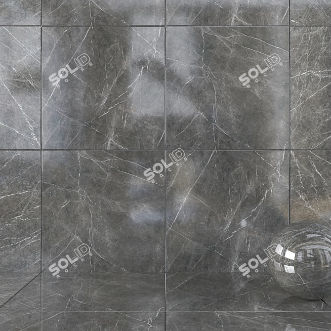 ATLAS Marvel Grey Stone Wall Tiles 3D model image 1