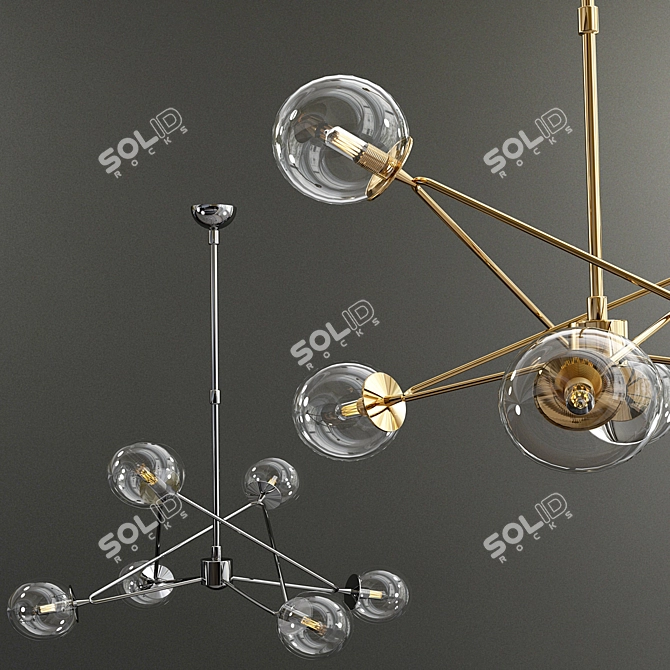 Turenne Large Dynamic Chandelier 3D model image 1