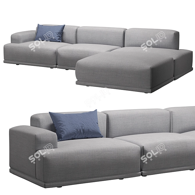 Muuto Connect Modular Sofa: Versatile and Stylish Seating 3D model image 1