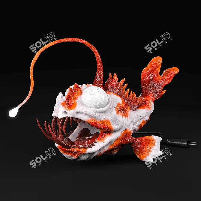 Anglerfish Lamp: Unique 3DS Max Vray + Obj 3D model image 1