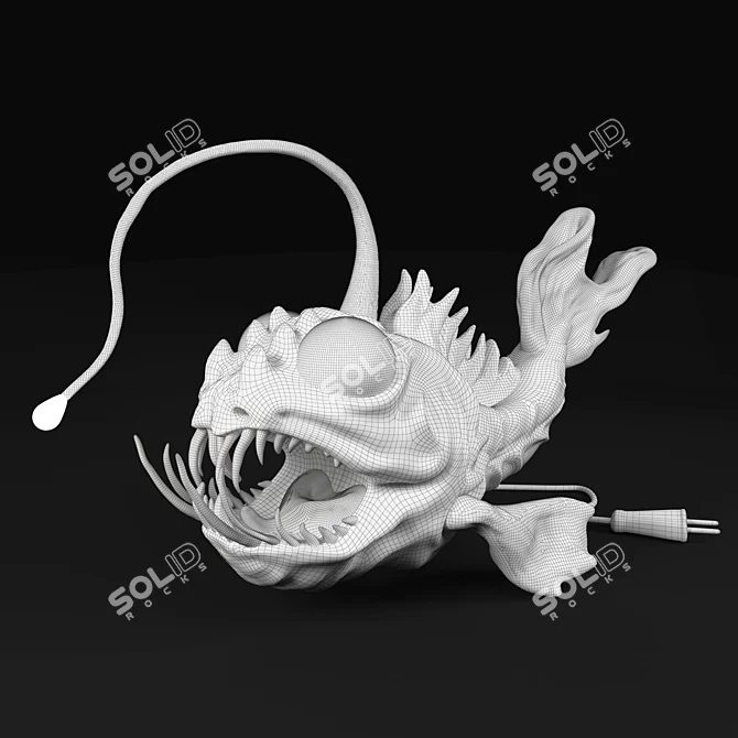 Anglerfish Lamp: Unique 3DS Max Vray + Obj 3D model image 2