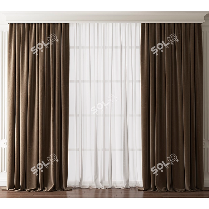 Revamped Topology Curtain 3D model image 1