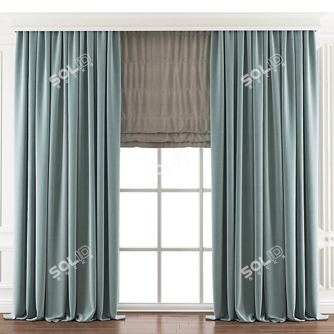Revamped Curtain - Artistic Transformation 3D model image 1