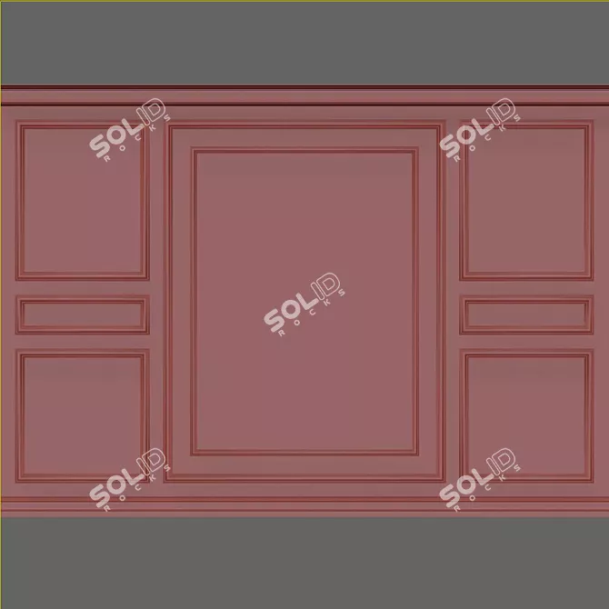 Elegant Wall Molding Solution 3D model image 2