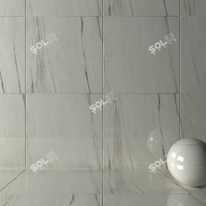 Dream Bianco Wall Tiles: High-Definition 4K Multi-Texture Set 3D model image 2