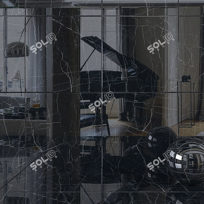 Marvel Dream Black Wall Tiles 3D model image 1