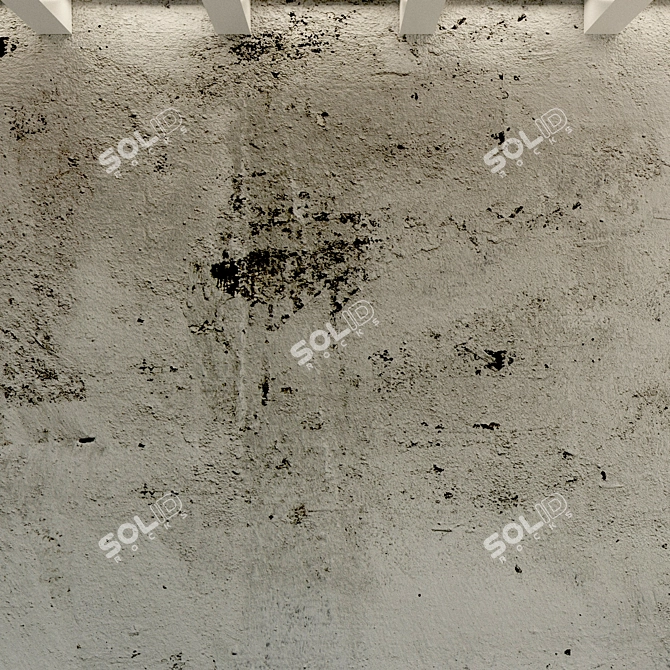 Vintage Concrete Wall 3D model image 2