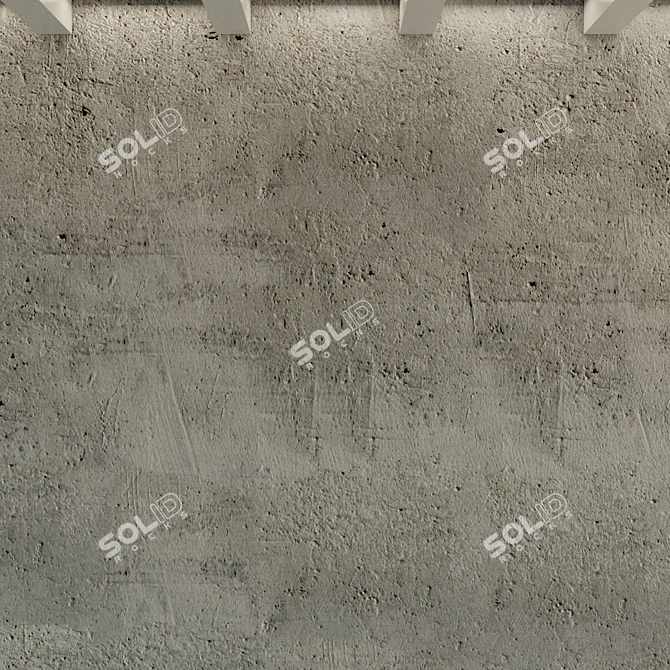 Vintage Concrete Wall Texture 3D model image 2