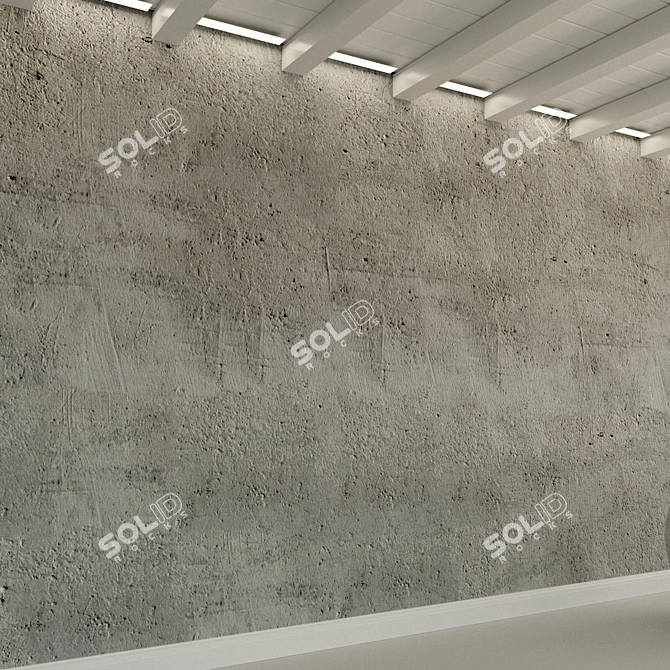 Vintage Concrete Wall Texture 3D model image 3