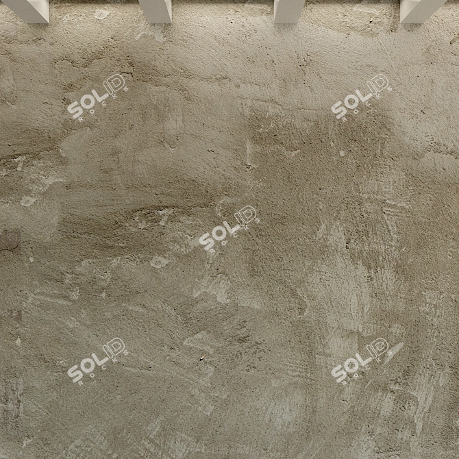 Vintage Concrete Wall Texture 3D model image 3