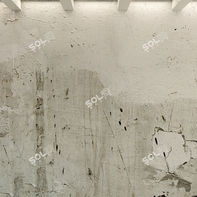 Vintage Concrete Wall Texture 3D model image 2