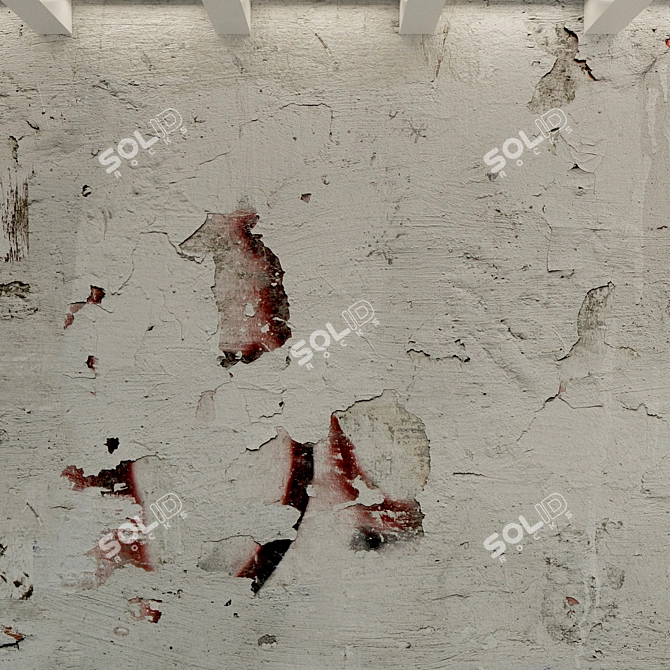 Authentic Concrete Wall Texture 3D model image 2